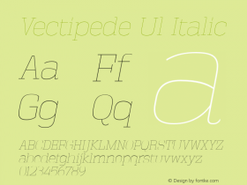 Vectipede Ul Italic Version 1.000图片样张