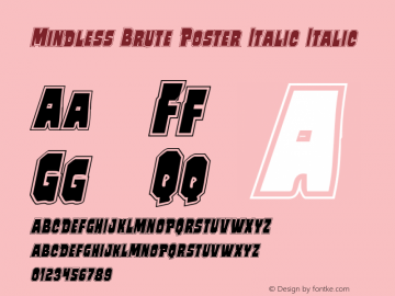 Mindless Brute Poster Italic Italic Version 1.0; 2014图片样张