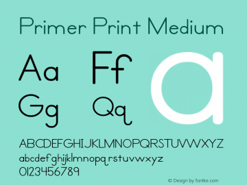 Primer Print Medium Macromedia Fontographer 4.1 9/18/97图片样张