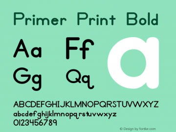 Primer Print Bold Macromedia Fontographer 4.1 9/18/97图片样张