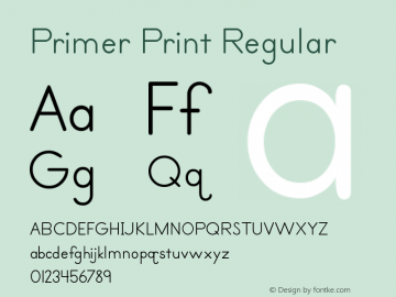 Primer Print Regular Version 3.1; 1999图片样张