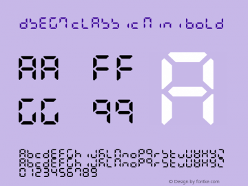 DSEG7 Classic Mini Bold Version 0.2 Font Sample