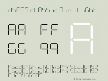 DSEG7 Classic Mini Light Version 0.2 Font Sample