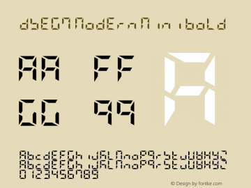 DSEG7 Modern Mini Bold Version 0.2 Font Sample