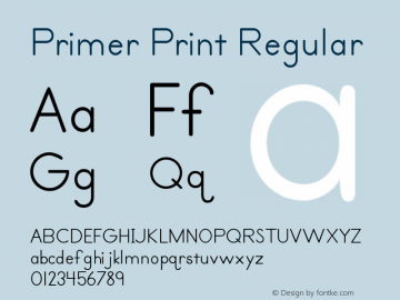 Primer Print Regular Version 4.000图片样张