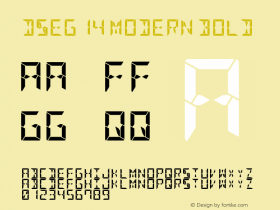 DSEG14 Modern Bold Version 0.1图片样张
