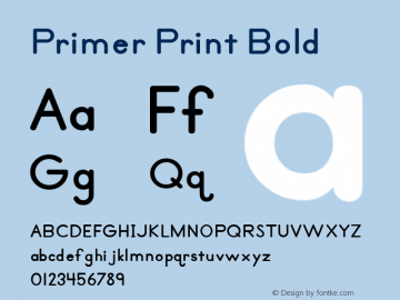 Primer Print Bold Version 3.1; 1999图片样张