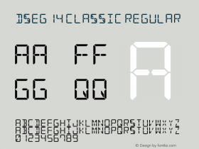 DSEG14 Classic Regular Version 0.1图片样张