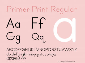 Primer Print Regular OTF 4.000;PS 001.001;Core 1.0.29图片样张