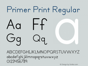 Primer Print Regular Version 4.001图片样张