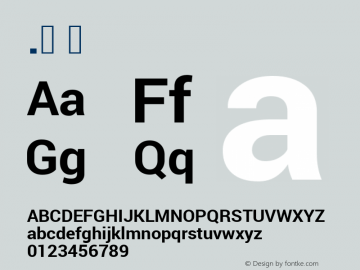 .  Version 1.100141; 2013 Font Sample