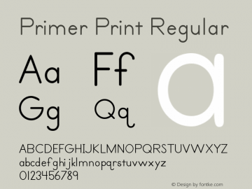 Primer Print Regular Version 4.001图片样张