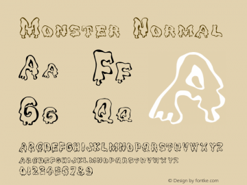 Monster Normal Altsys Fontographer 4.1 5/24/96 Font Sample