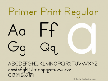 Primer Print Regular Version 4.001图片样张