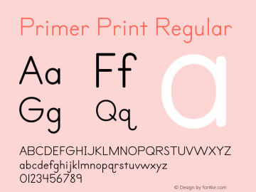 Primer Print Regular Version 5.001图片样张