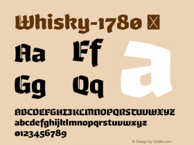 Whisky-1780 ☞ Version 1.000;com.myfonts.easy.corradine.whisky.1780.wfkit2.version.4fc8图片样张