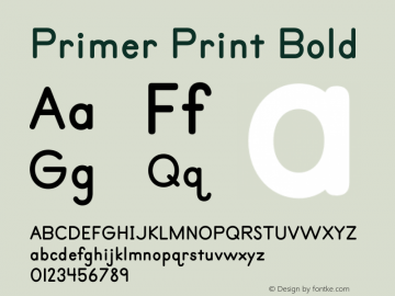 Primer Print Bold Version 5.000图片样张