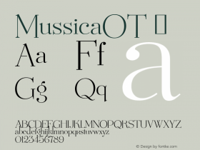 MussicaOT ☞ Version 1.000 2009 initial release;com.myfonts.easy.corradine.mussica.ot.wfkit2.version.3hTv Font Sample