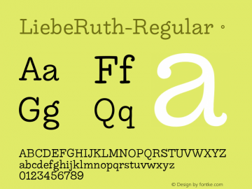 LiebeRuth-Regular ☞ Version 1.000;PS 001.000;hotconv 1.0.70;makeotf.lib2.5.58329;com.myfonts.easy.liebe-fonts.liebe-ruth.regular.wfkit2.version.3Xsv图片样张