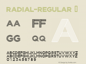 Radial-Regular ☞ Version 1.00 2012;com.myfonts.easy.anewmachine.radial.regular.wfkit2.version.3Twy图片样张