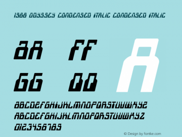 1968 Odyssey Condensed Italic Condensed Italic Version 1.0; 2015图片样张