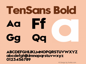 TenSans Bold Version 1.000;PS 001.001;hotconv 1.0.56 Font Sample