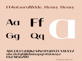 FF4aGoralWide_Heavy Heavy Version 1 Font Sample