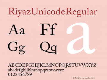 Riyaz Unicode Regular Version 1.00图片样张