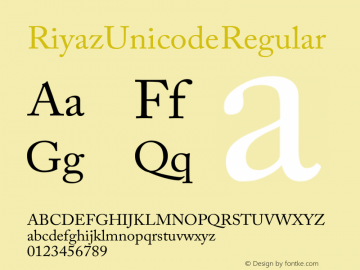 Riyaz Unicode Regular Version 1.00图片样张