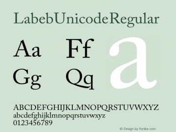 Labeb Unicode Regular Version 1.00图片样张