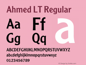 Ahmed LT Regular Version 1.10图片样张