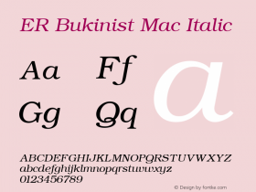 ER Bukinist Mac Italic 4.0 Mon Mar 06 06:37:28 1995图片样张