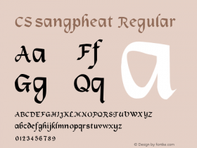 CS_sangpheat Regular 06/2549 Font Sample