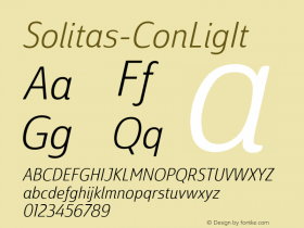 Solitas-ConLigIt ☞ 1.000;com.myfonts.easy.insigne.solitas.con-light-italic.wfkit2.version.4oe5 Font Sample