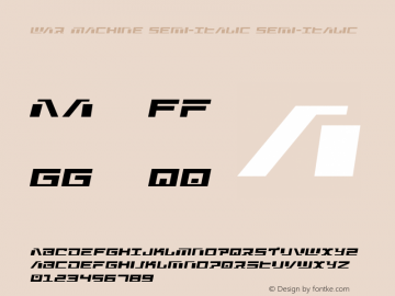 War Machine Semi-Italic Semi-Italic Version 2.0; 2015图片样张
