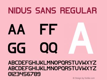 Nidus Sans Regular Version 1.000图片样张