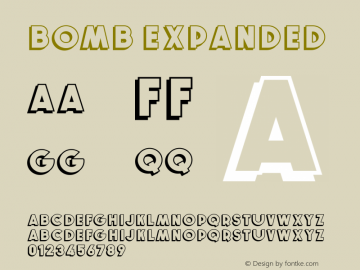 BOMB Expanded 1.000 Font Sample