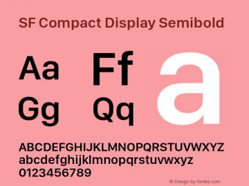 SF Compact Display Semibold 11.0d11e2图片样张