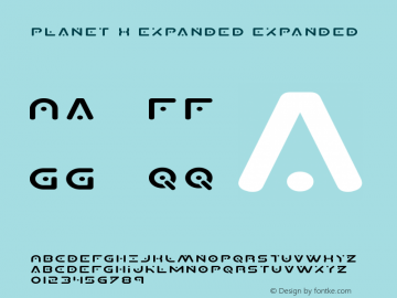 Planet X Expanded Expanded Version 3.0; 2015 Font Sample