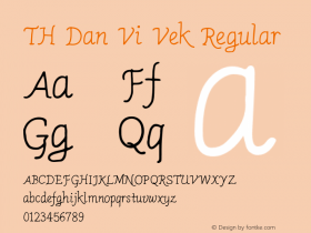 TH Dan Vi Vek Regular Version 1.01 2015 by Fontcraft : Jutipong Poosumas图片样张