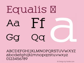 Equalis ☞ Version 1.000;com.myfonts.easy.eurotypo.equalis.regular.wfkit2.version.3AWH Font Sample