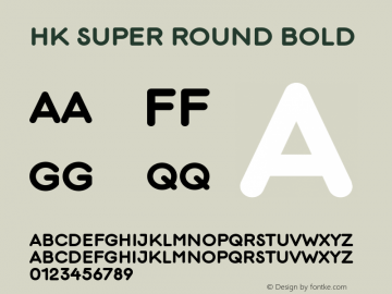 HK Super Round Bold Version 001.000图片样张