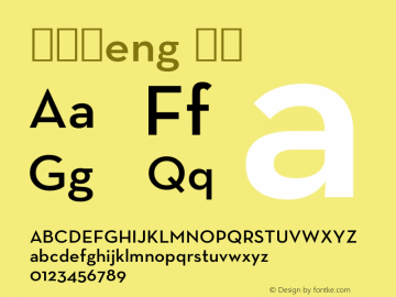 润圆体eng 常规 Version 1.00 February 14, 2015, initial release Font Sample