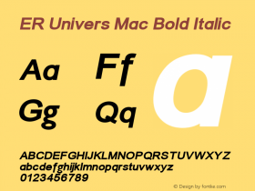 ER Univers Mac Bold Italic 4.0 Thu Mar 09 06:30:04 1995图片样张