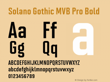 mvb solano gothic font free download