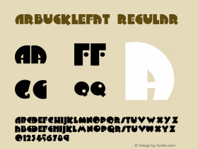 ArbuckleFat Regular Converted from e:\nickfo~1\pcttf\ARF_____.TF1 by ALLTYPE Font Sample