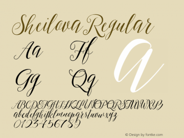 Sheilova Regular Version 1.000 Font Sample