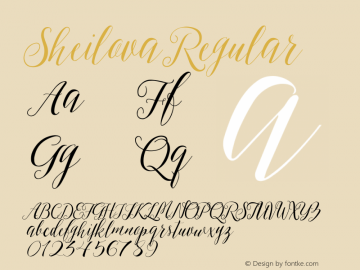 Sheilova Regular Version 1.000 Font Sample
