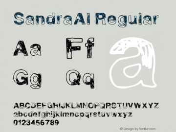 SandraAl Regular Macromedia Fontographer 4.1J 08.10.15图片样张