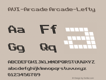 AVI-Arcade Arcade-Lefty Version 001.000 Font Sample